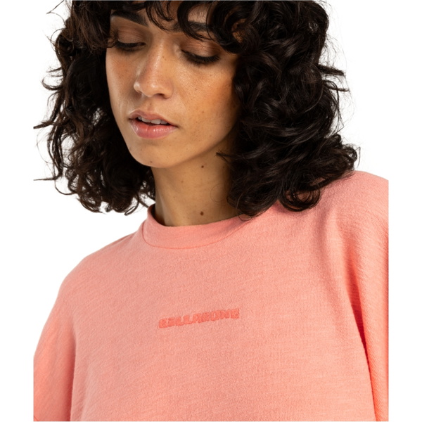 2025 Billabong Womens Cropped Fleece EBJFT00144 - Peach Tart
